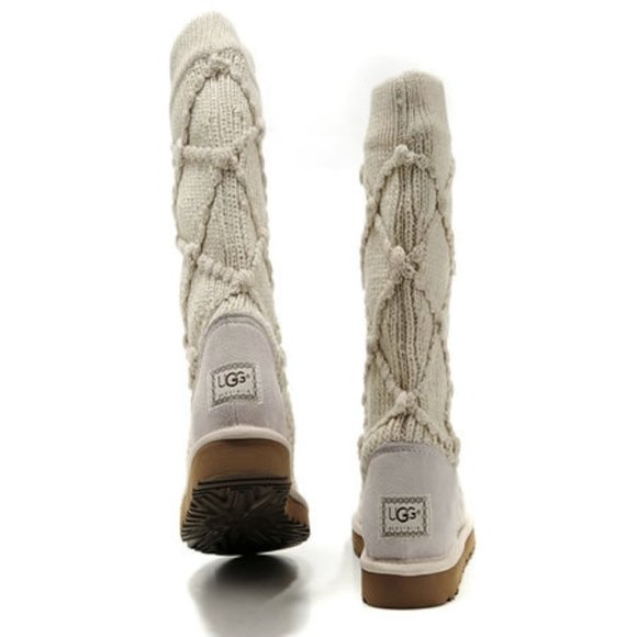 Ugg Classic Argyle Sweater Knit Boot - Size 8 - Picture 2 of 11